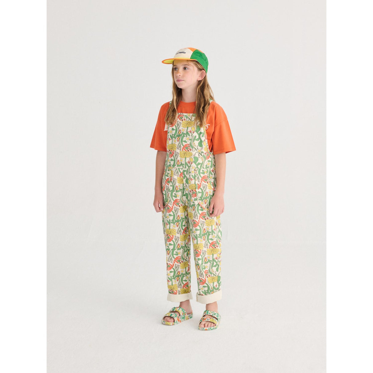 Bobo Choses Offwhite Färg Herbalist All Över Woven Dungaree