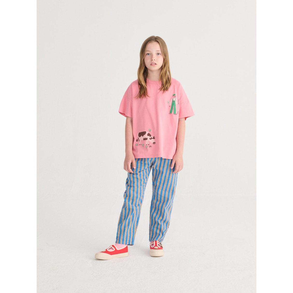 Bobo Choses Navy Blue New Hairline Woven Byxor