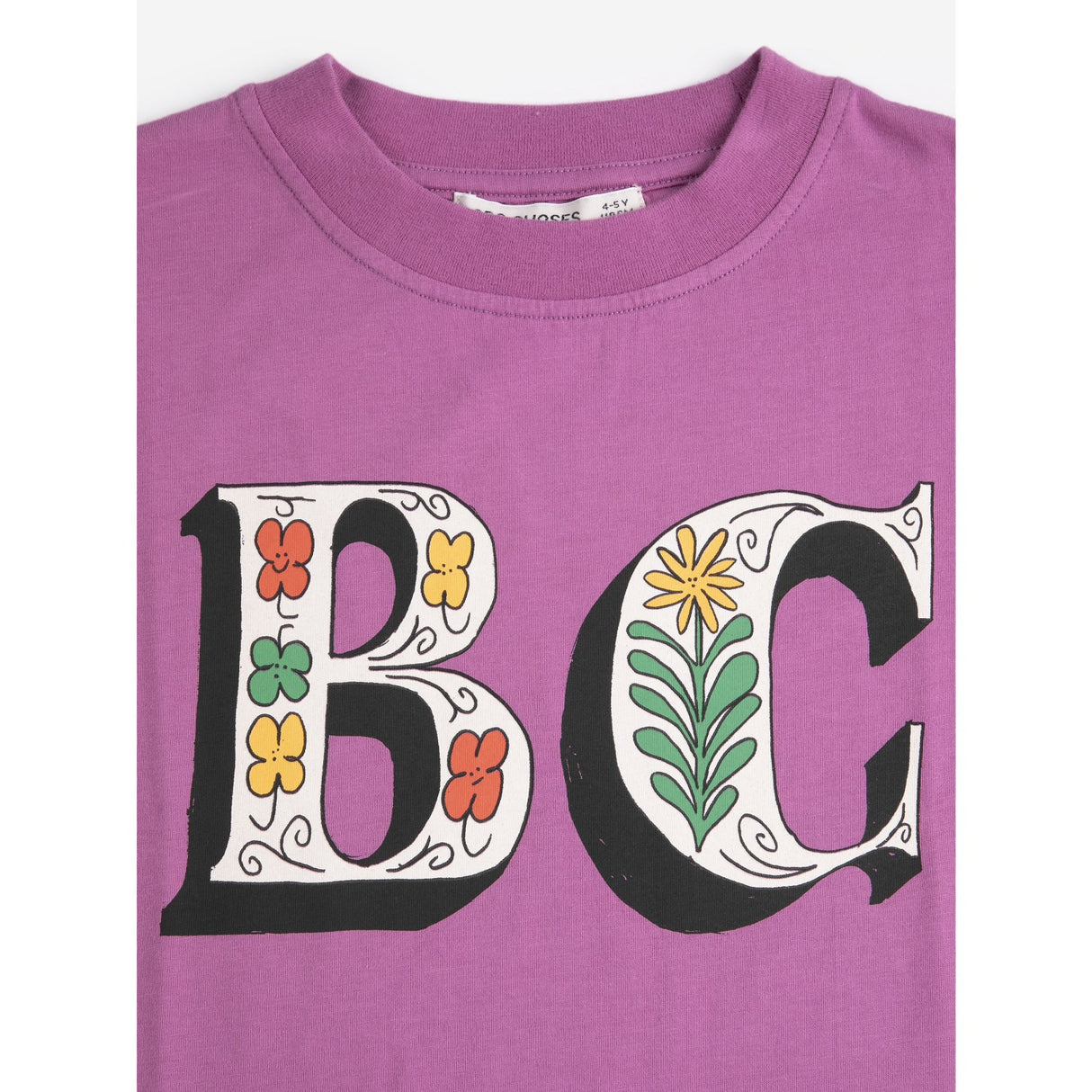 Bobo Choses Purple Spring Letters T-Shirt