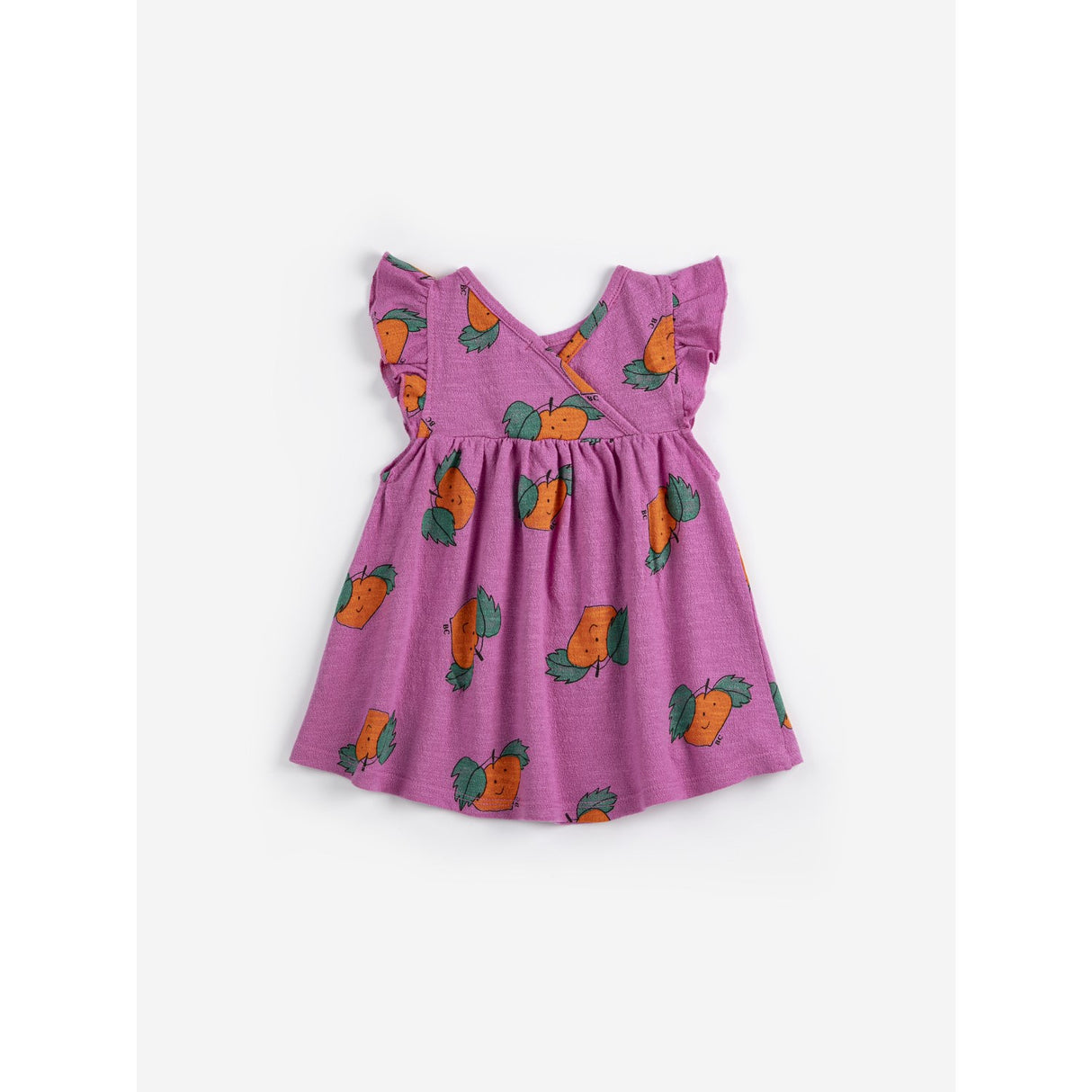 Bobo Choses Fuchsia Tangerine All Över Ruffled Klänning