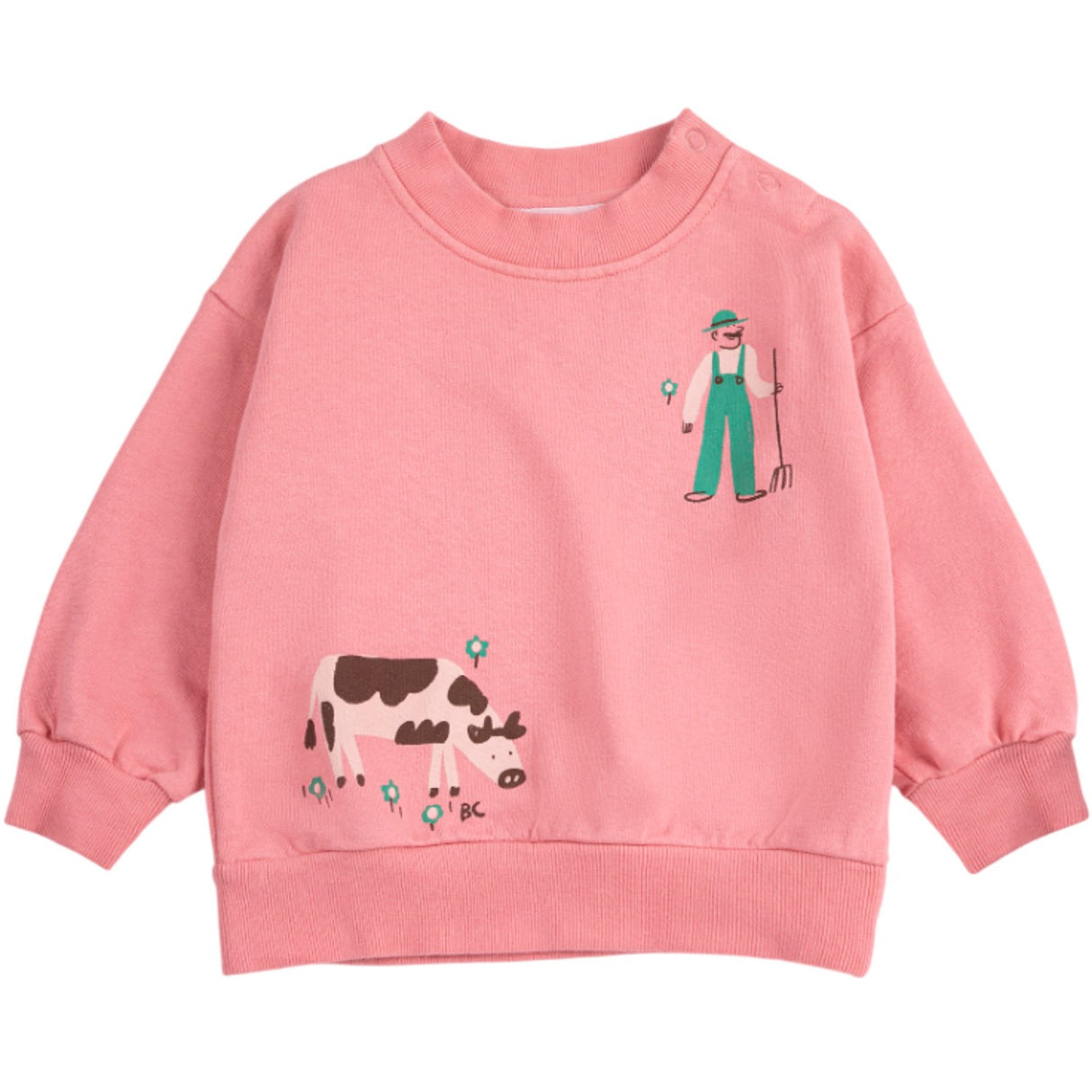 Bobo Choses Pink Farm Adventure Sweatshirt