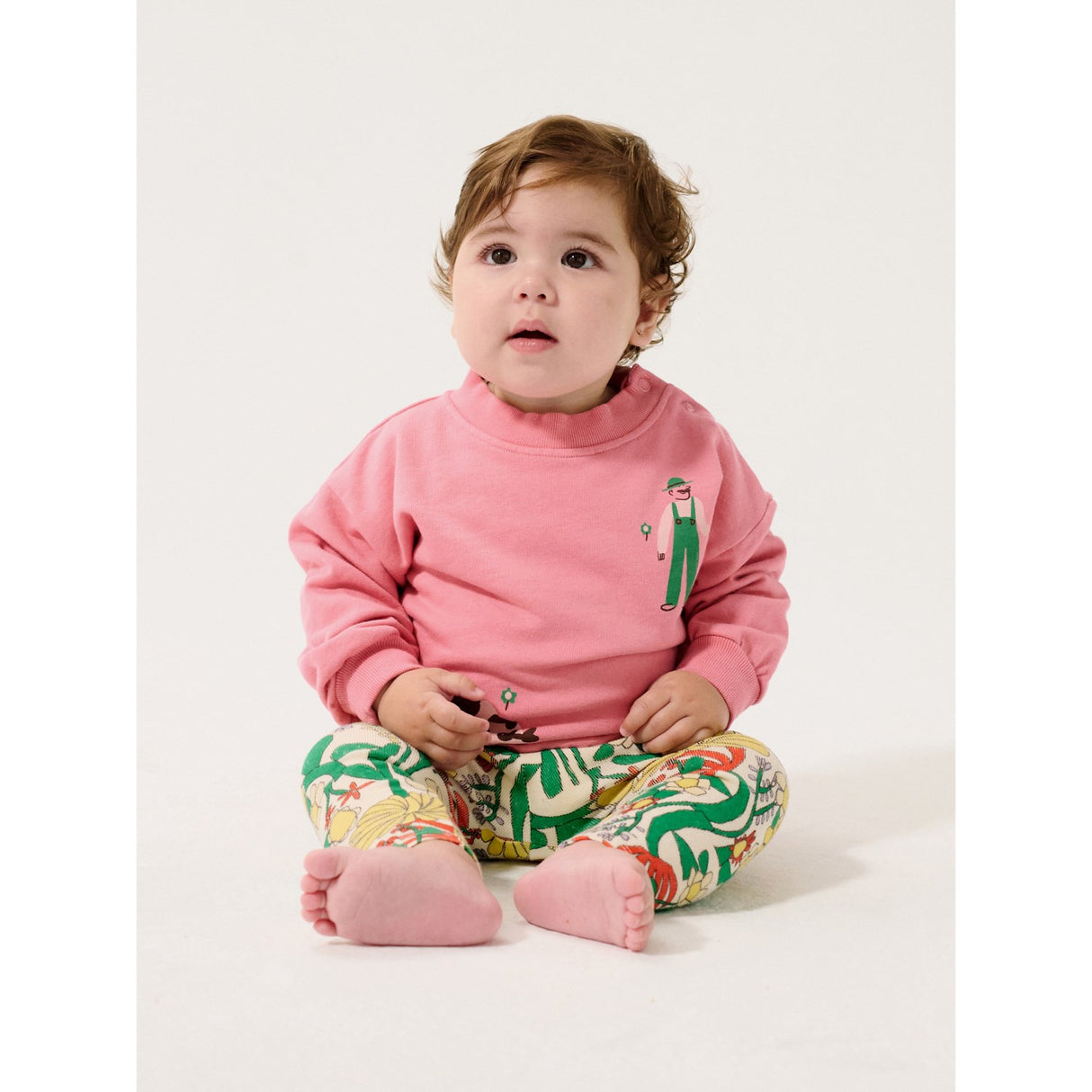 Bobo Choses Pink Farm Adventure Sweatshirt