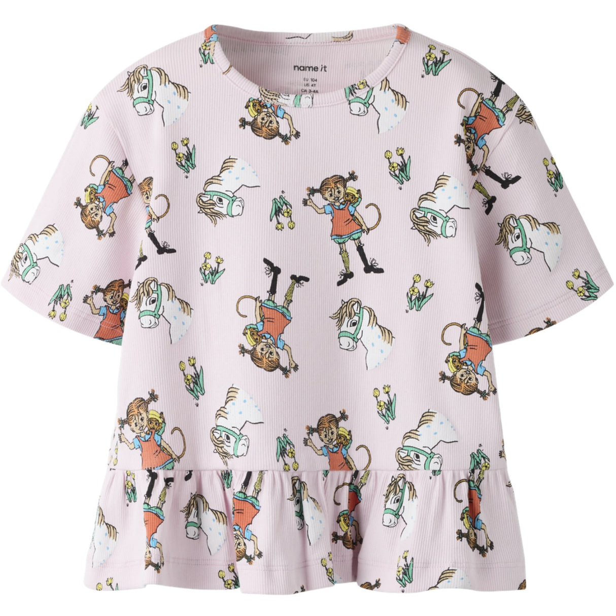 Name It Cradle Pink Nmfmara Pippi Ss Nreg Topp Sky