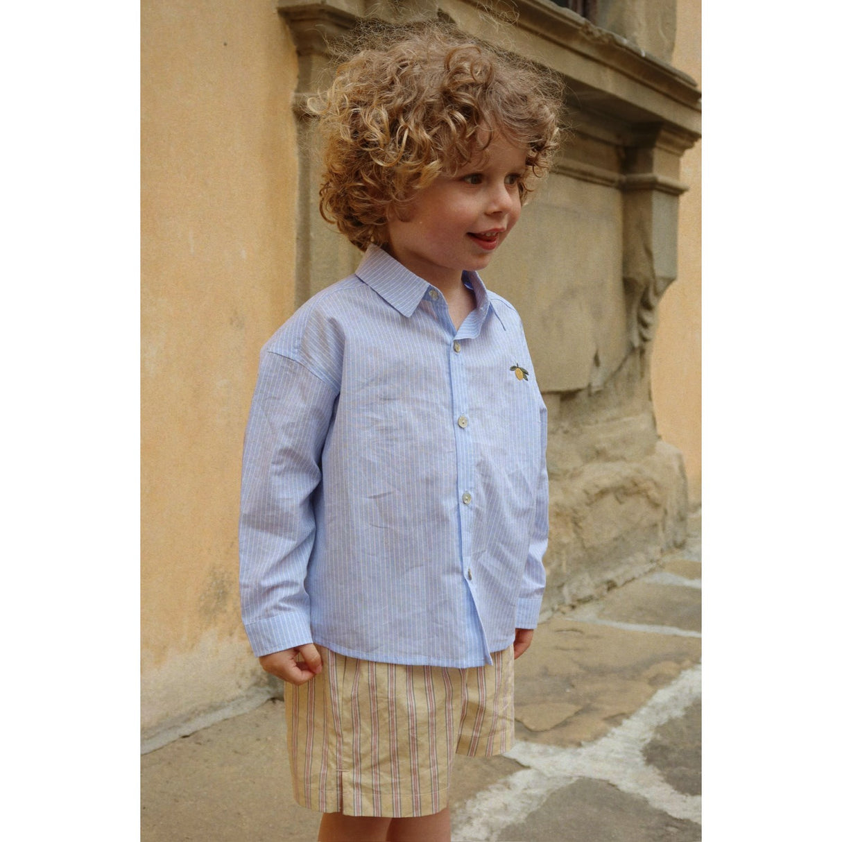 Konges Sløjd Blue Stripe Wes Skjorta Gots