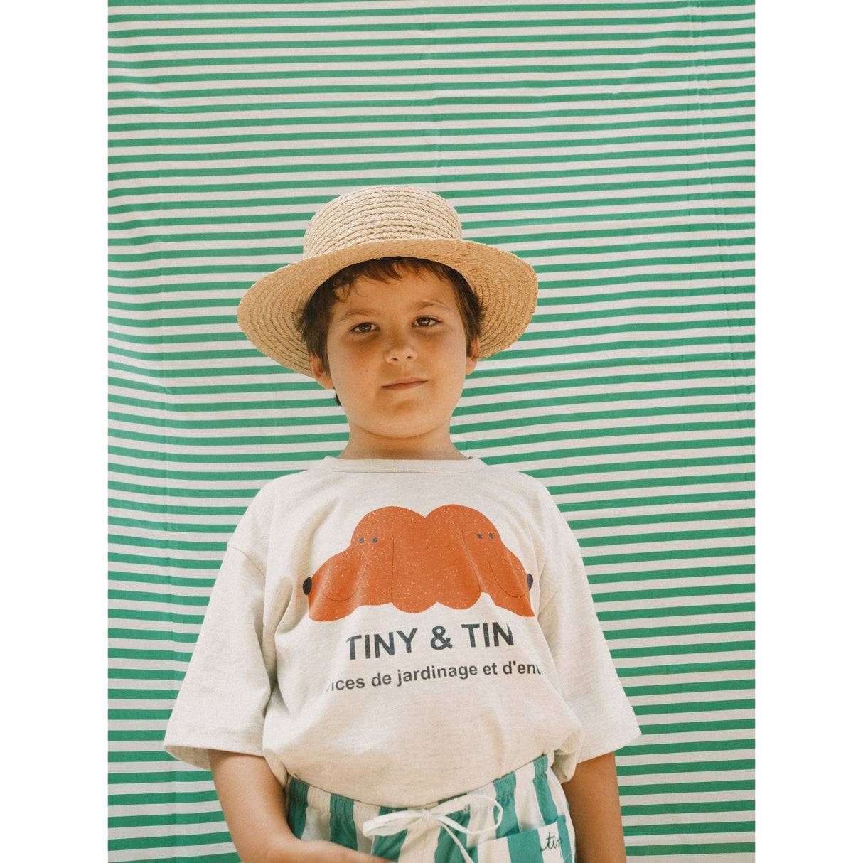 TinyCottons Cream Heather Tiny&Tiny Graphic Tee