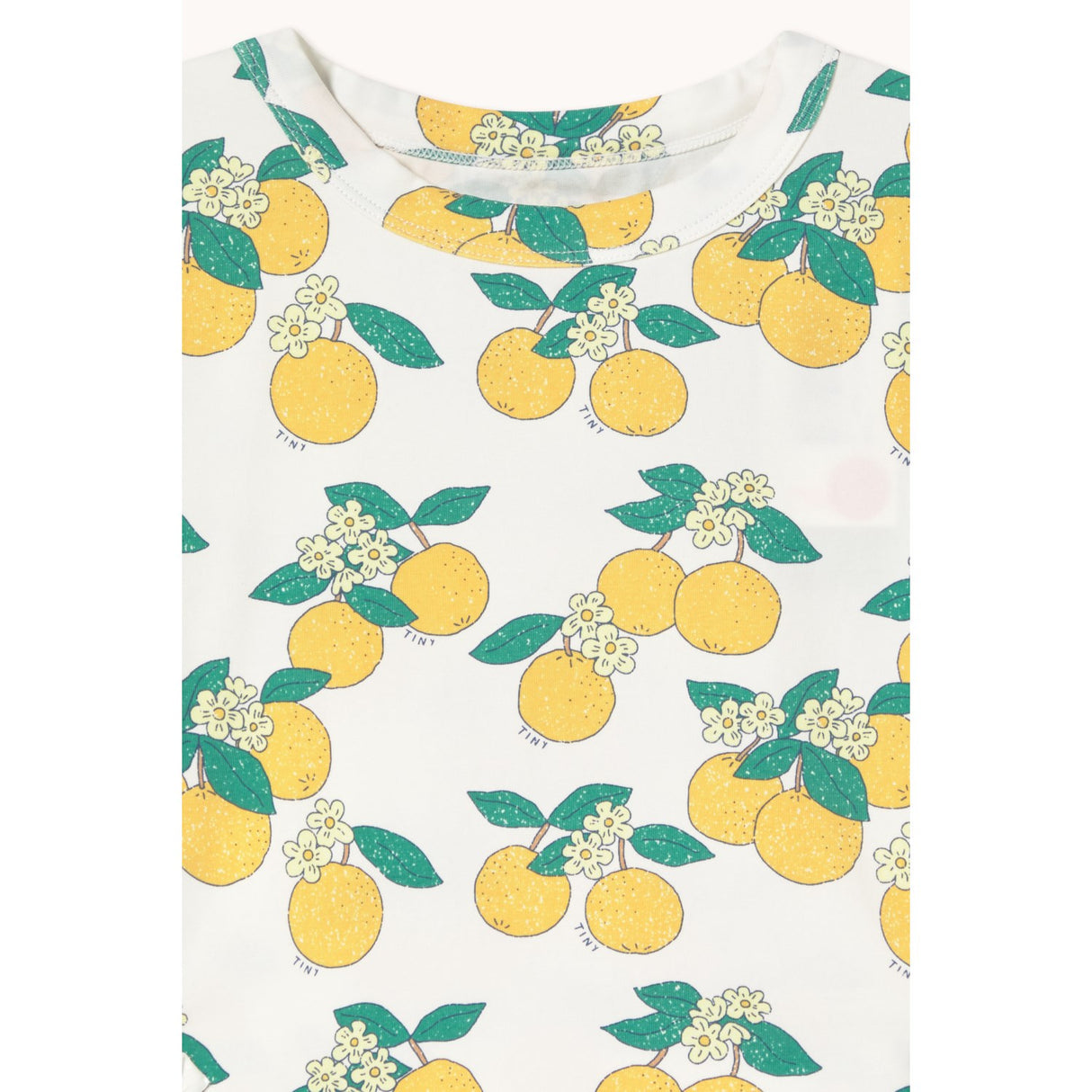 TinyCottons Off-White Oranges Puff Sleeve Klänning