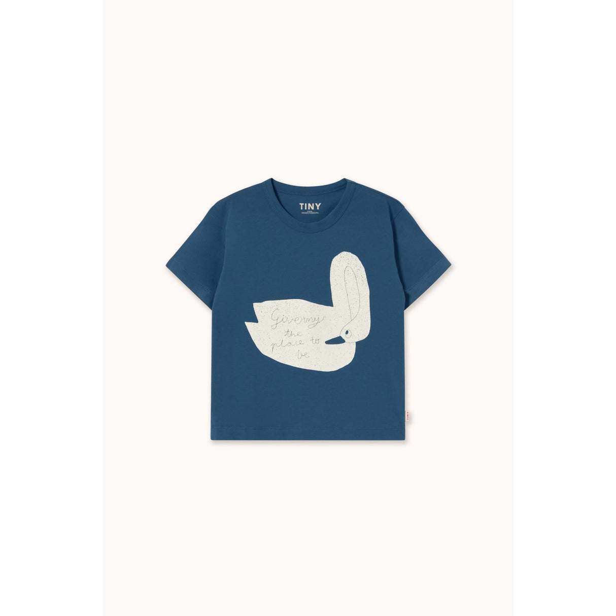 TinyCottons Light Navy Swan Graphic Tee