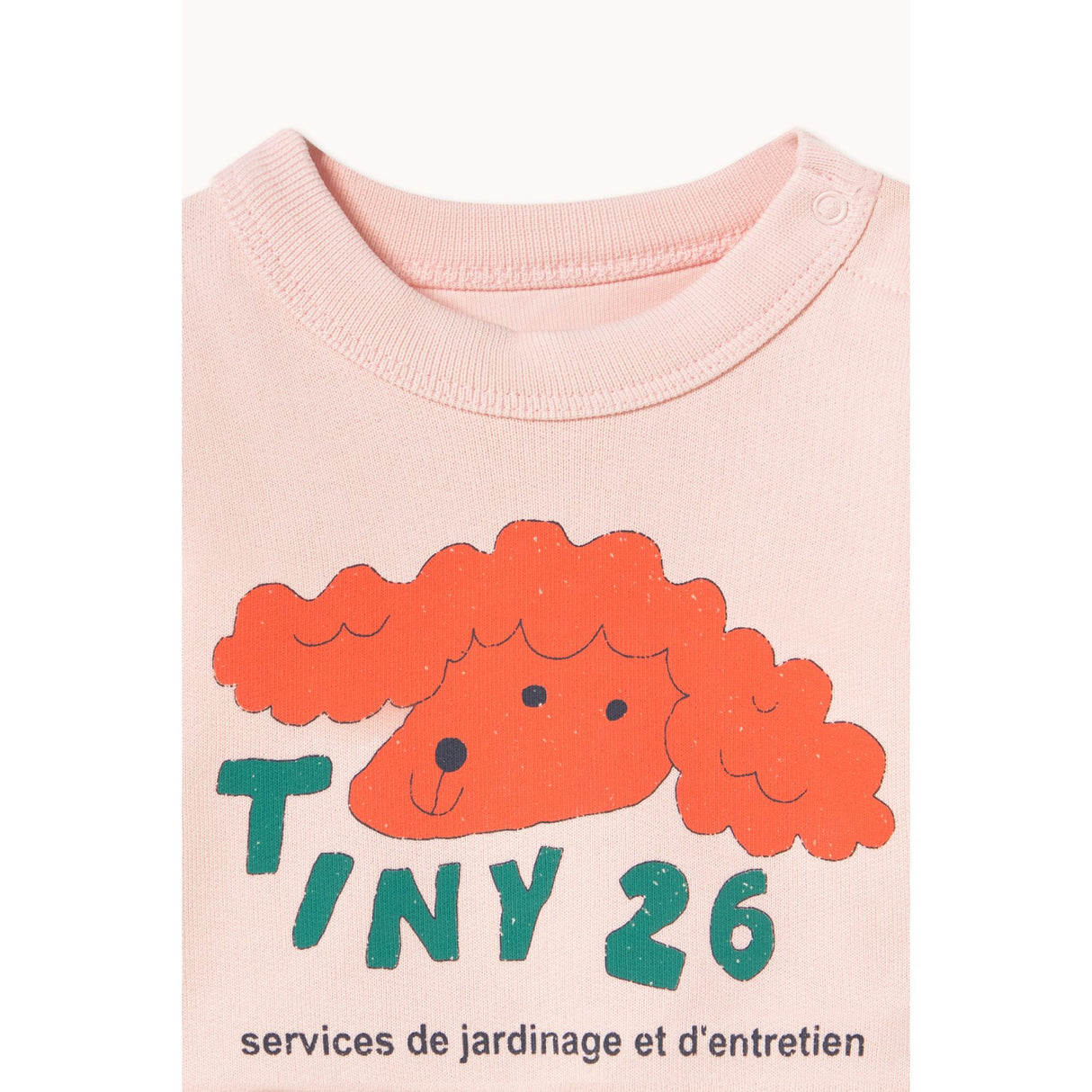 TinyCottons Pastel Pink Red Dog Baby Sweatshirt