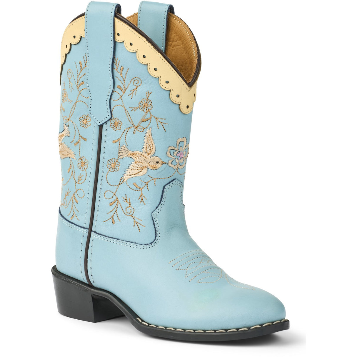 COPENHAGEN COLORS Dusty Blue Leather Limited Cowboy Stövlar High - Dove