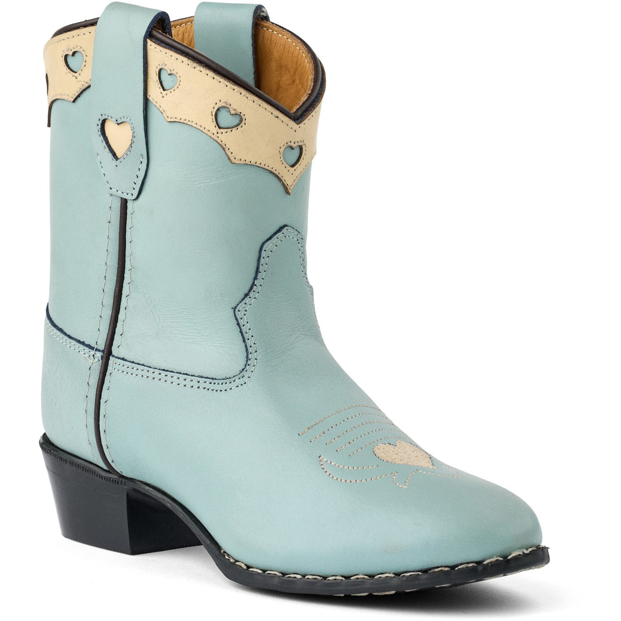 COPENHAGEN COLORS Dusty Blue Leather Limited Cowboy Stövlar Low - Dove