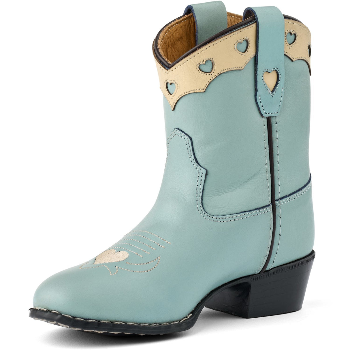 COPENHAGEN COLORS Dusty Blue Leather Limited Cowboy Stövlar Low - Dove