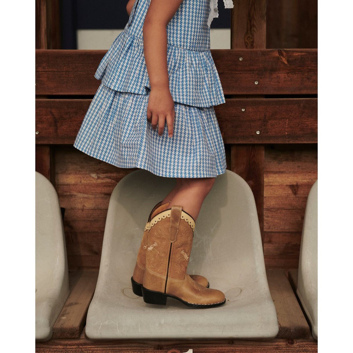 COPENHAGEN COLORS Beige Suede Limited Cowboy Stövlar High