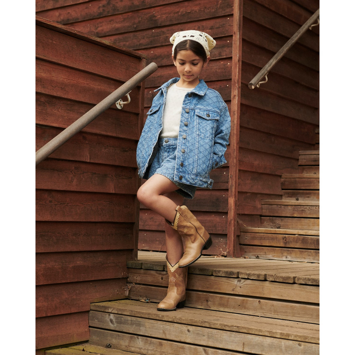 COPENHAGEN COLORS Beige Suede Limited Cowboy Stövlar High