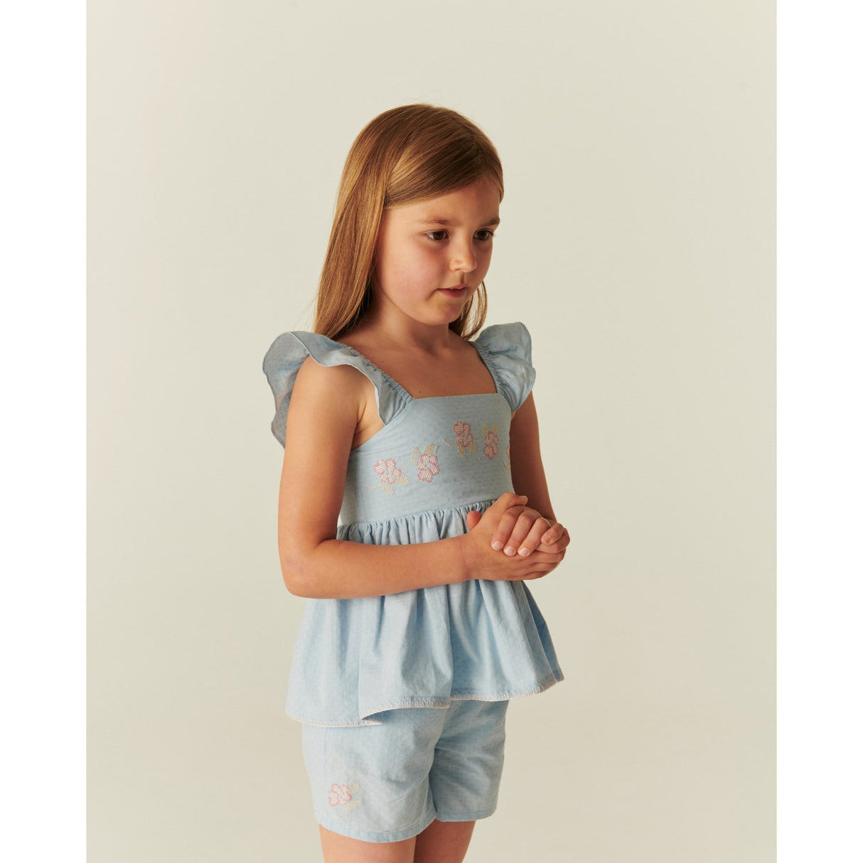 COPENHAGEN COLORS Lt. Blue Comb. Summer Sett W. Emb.