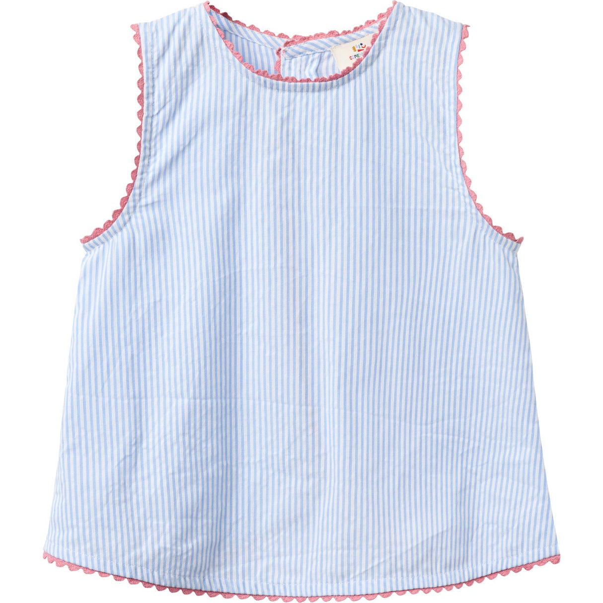 COPENHAGEN COLORS Sky Blue W Cream Stripe Seersucker Deco Sett