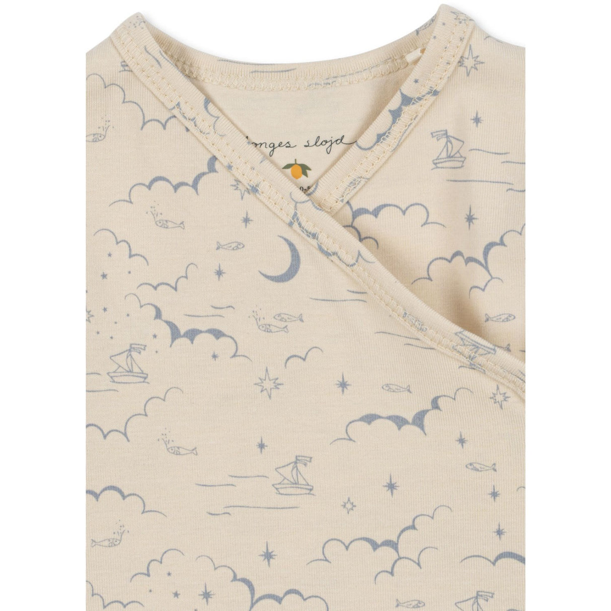 Konges Sløjd Cielo Marino Basic Newborn Onesie Gots