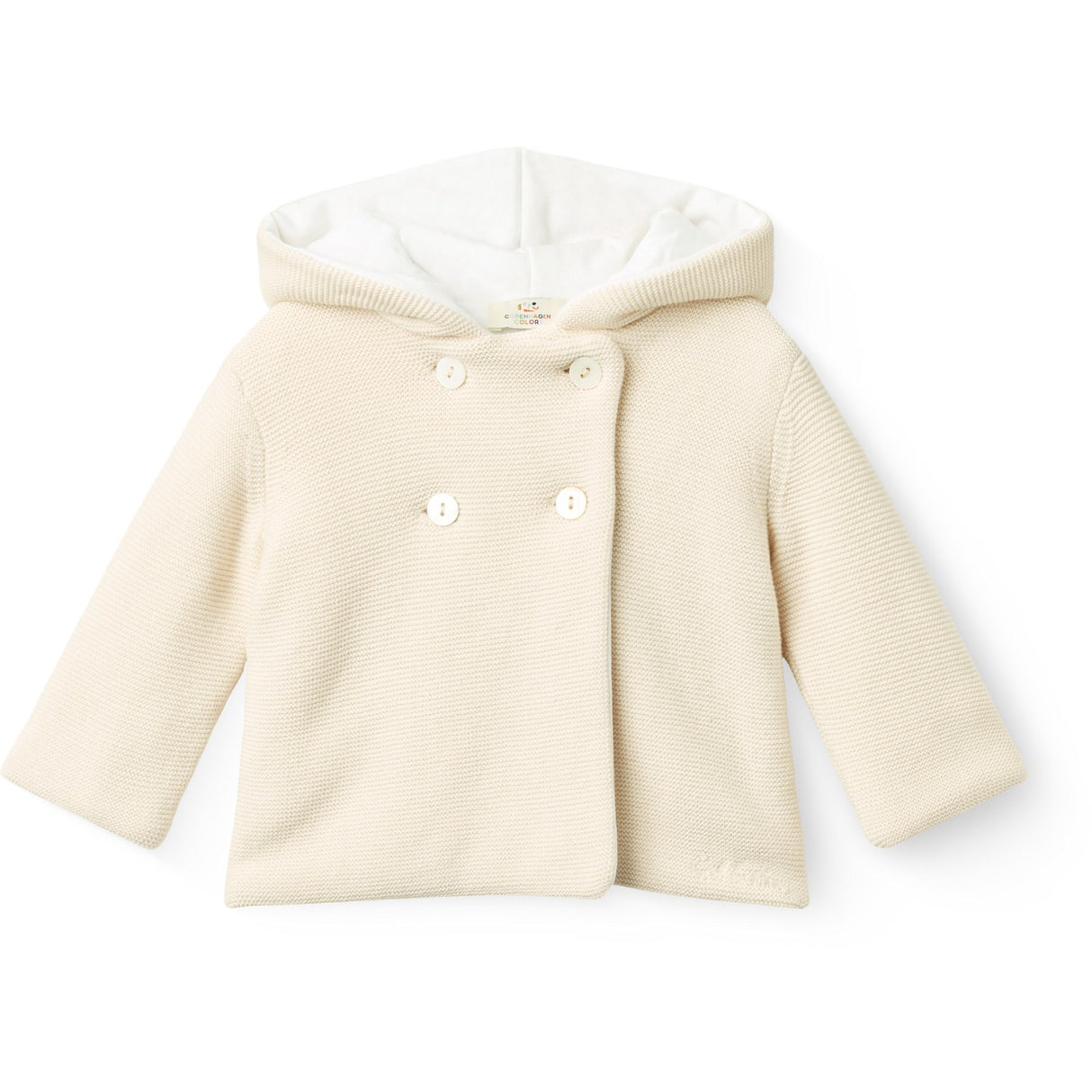 COPENHAGEN COLORS Cream W Beige Bomull Baby Jacka W. Huva