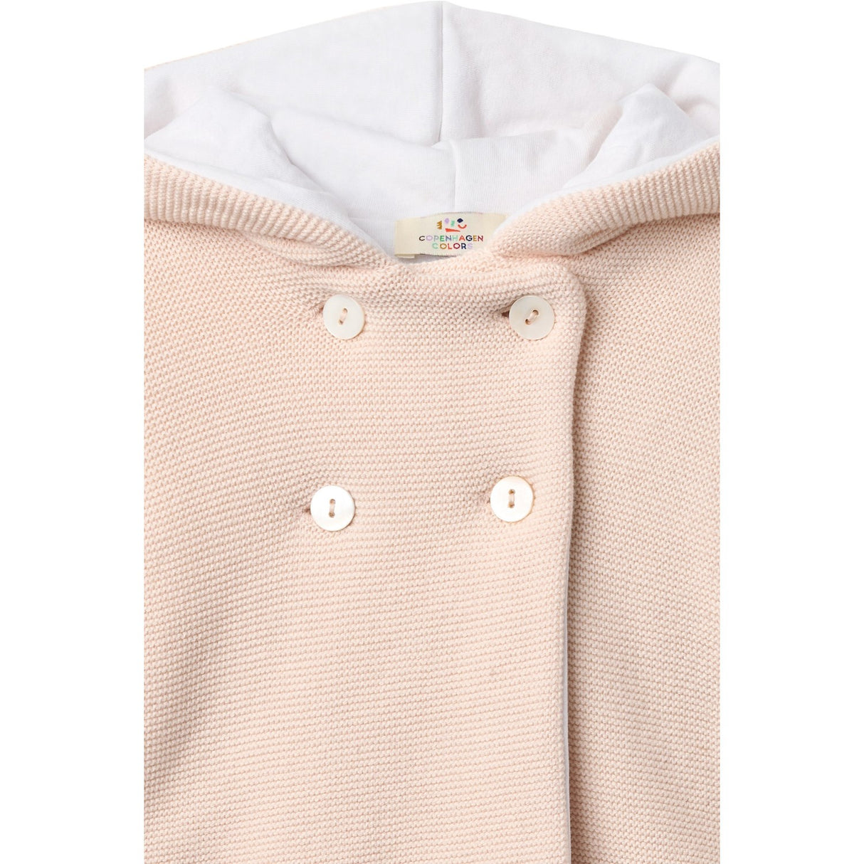 COPENHAGEN COLORS Soft Pink W Cream Bomull Baby Jacka W. Huva