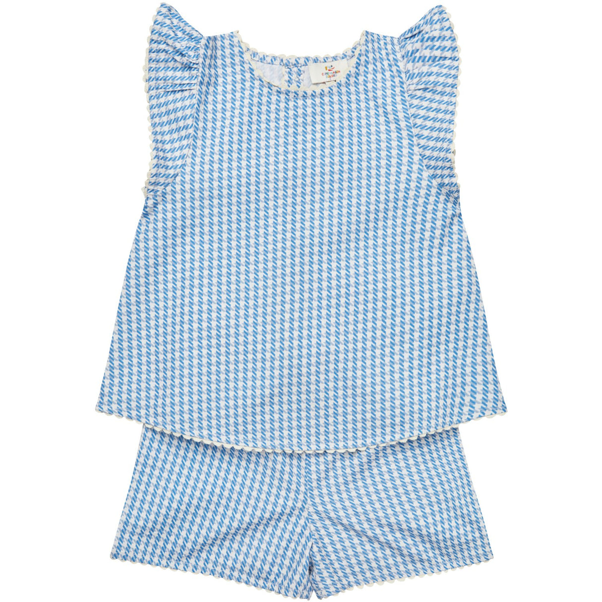 COPENHAGEN COLORS Blue Houndstooth Mini Houndstooth Deco Sett