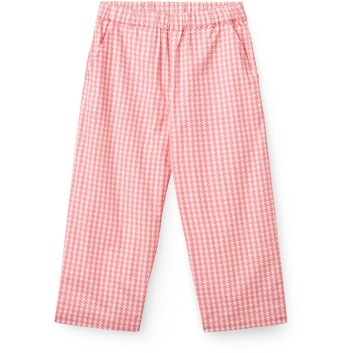 COPENHAGEN COLORS Pink Houndstooth Mini Houndstooth Byxor
