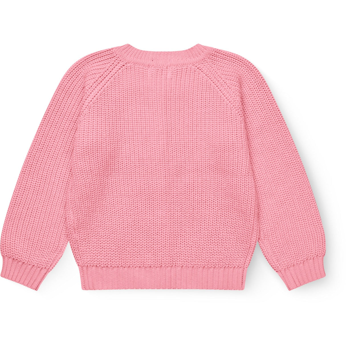 COPENHAGEN COLORS Pink Stickad Classic Rib Cardigan