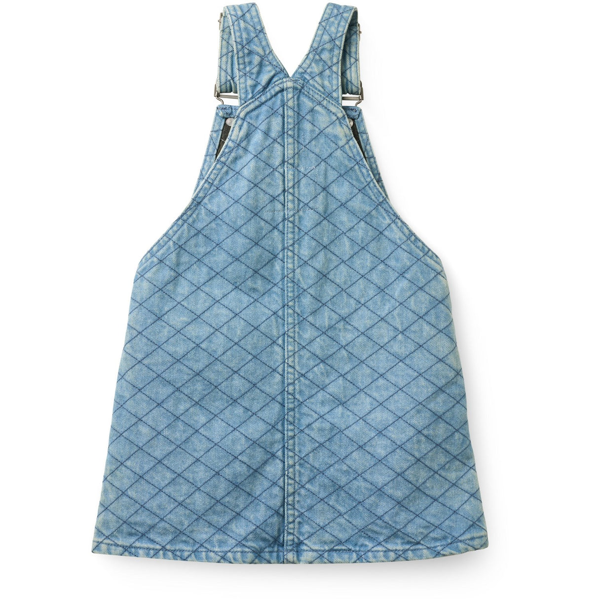 COPENHAGEN COLORS Lt. Washed Blue Quilt Organic Quiltad Denim Spencer Klänning