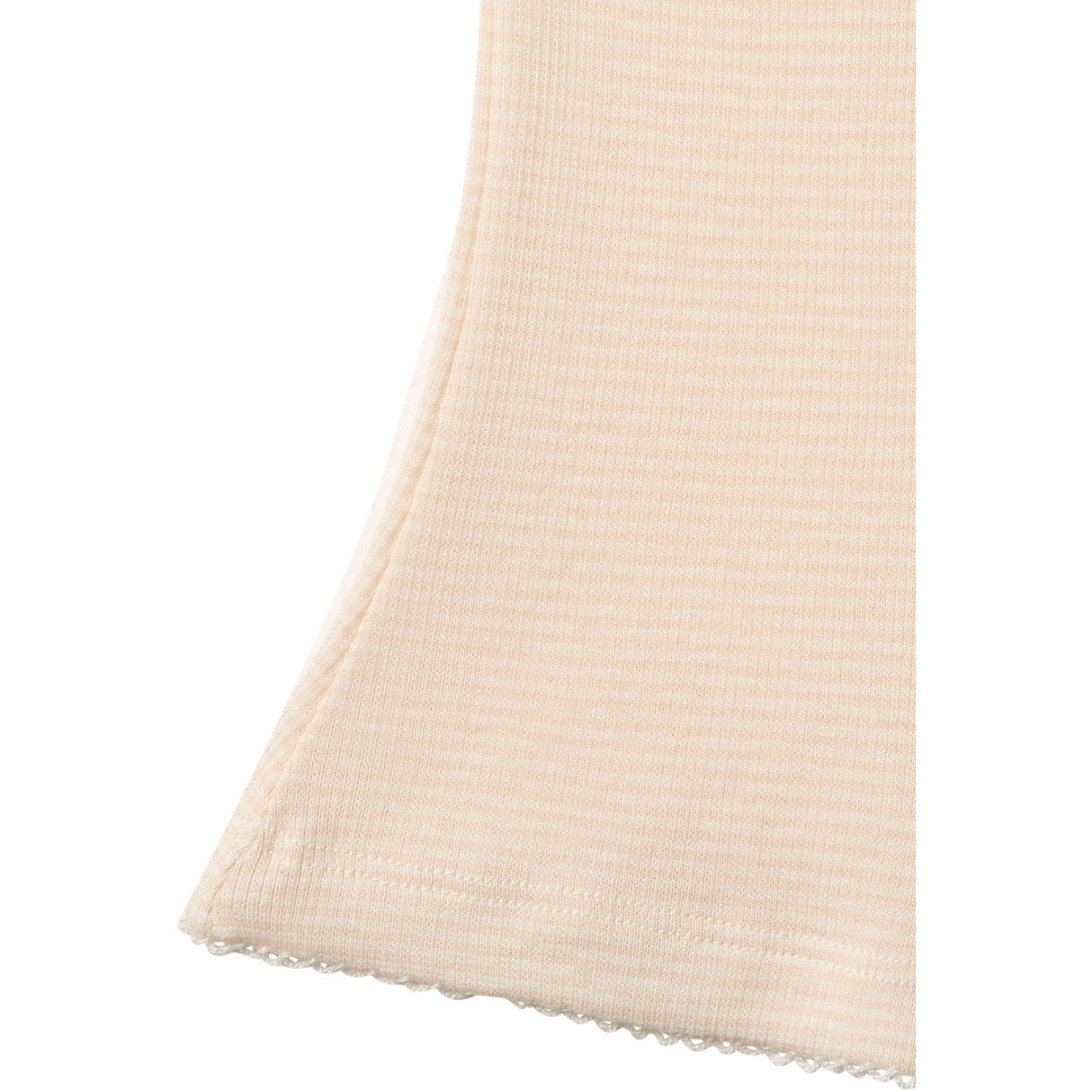 COPENHAGEN COLORS Dusty Rose Stripe Stripe Modal Rib Flare Pant W. Picot & Rosett