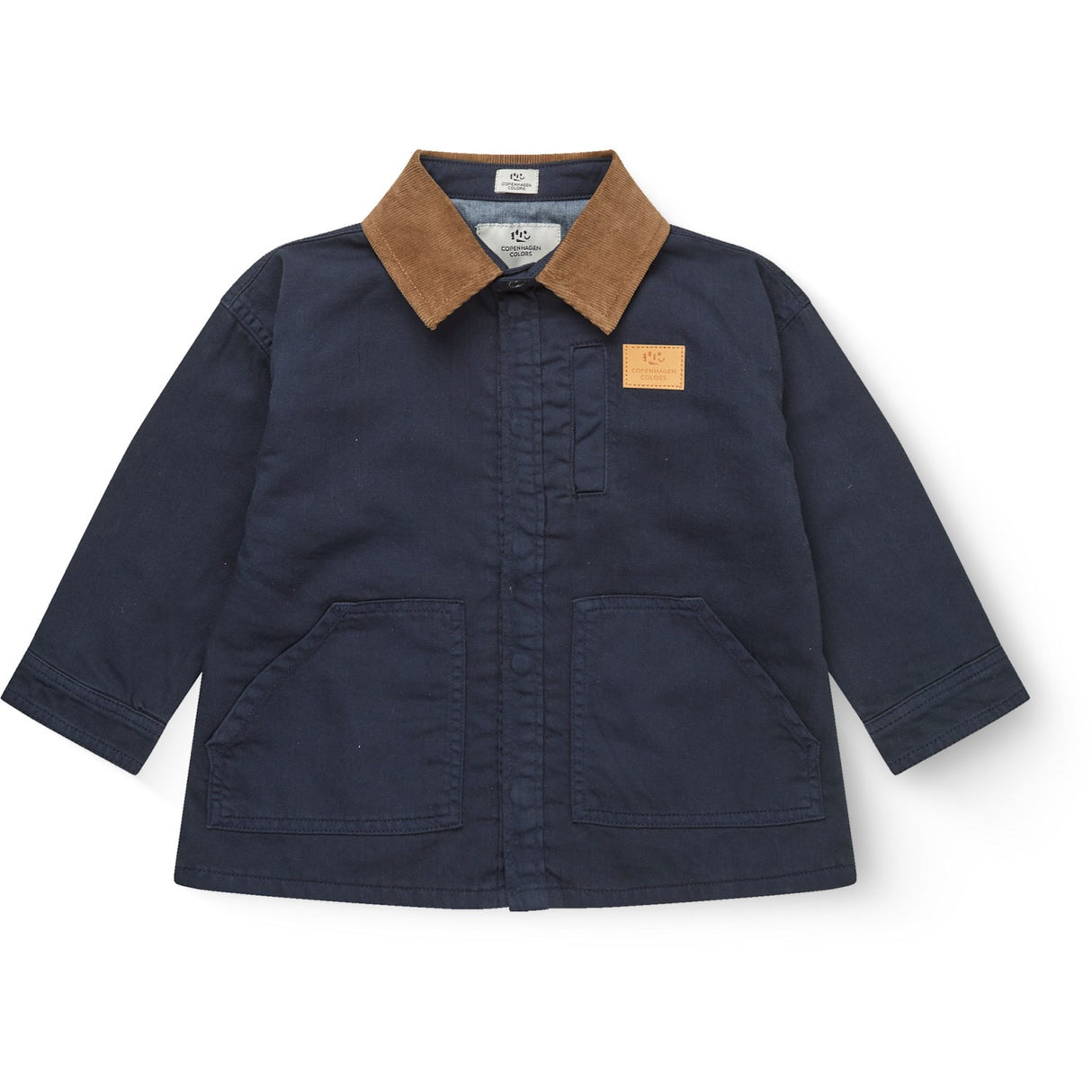 COPENHAGEN COLORS Navy Comb Twill Jacka W. Corduroy Krage