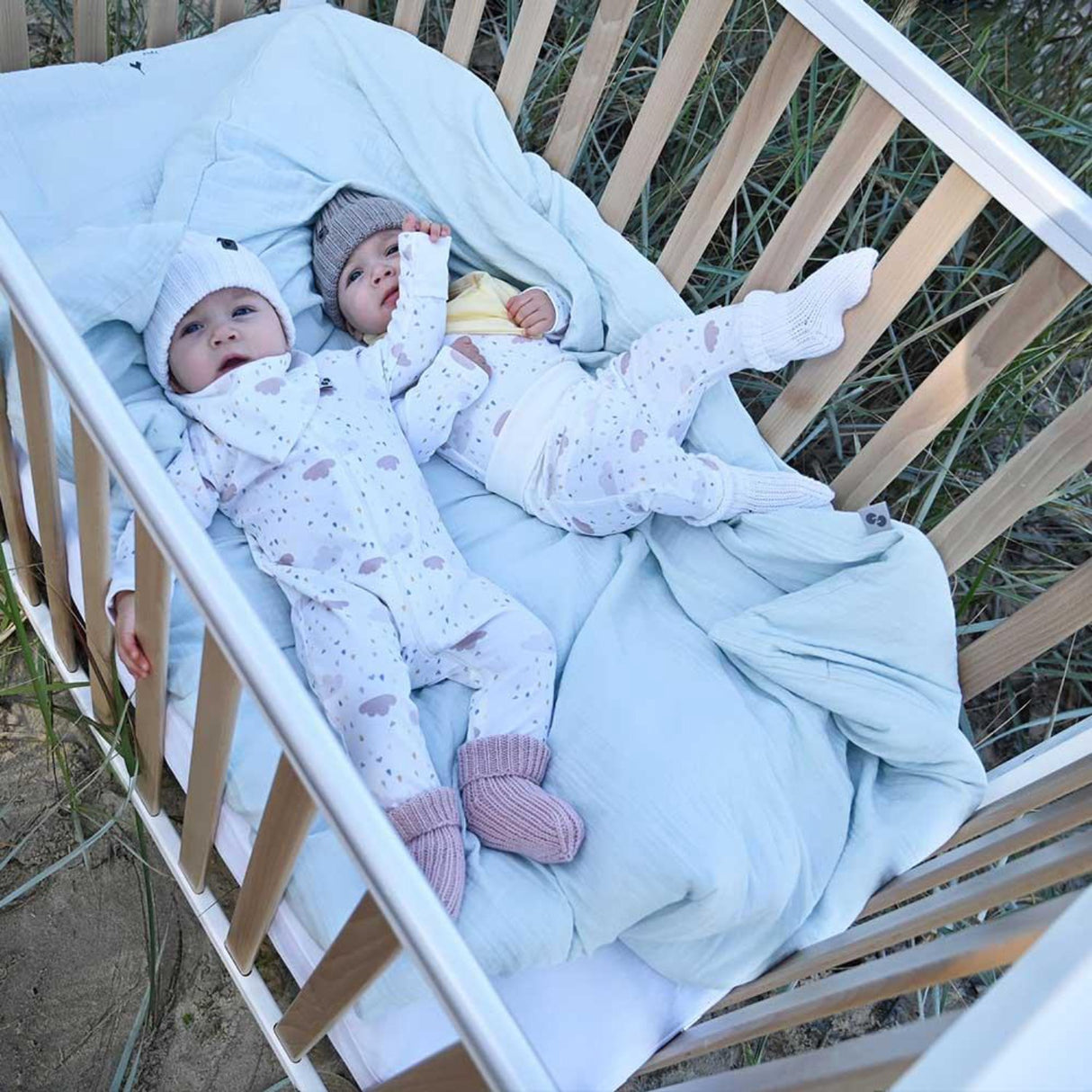 Nordbaby Natural/White Dropside Cot Leolia