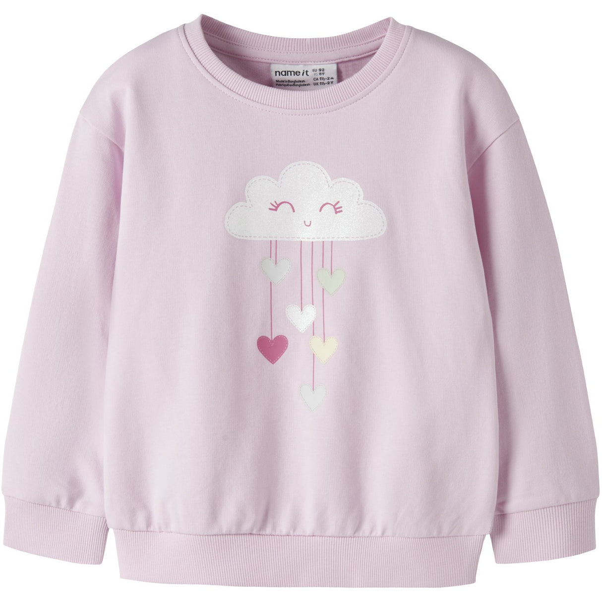 Name It Pirouette Sky Hearts Nmfvisus Ls Rlx Sweat Unb