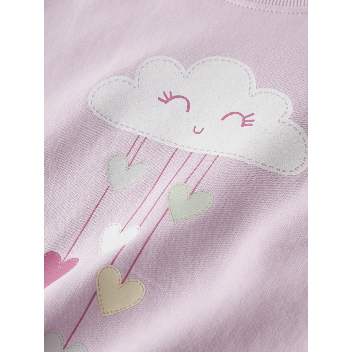 Name It Pirouette Sky Hearts Nmfvisus Ls Rlx Sweat Unb