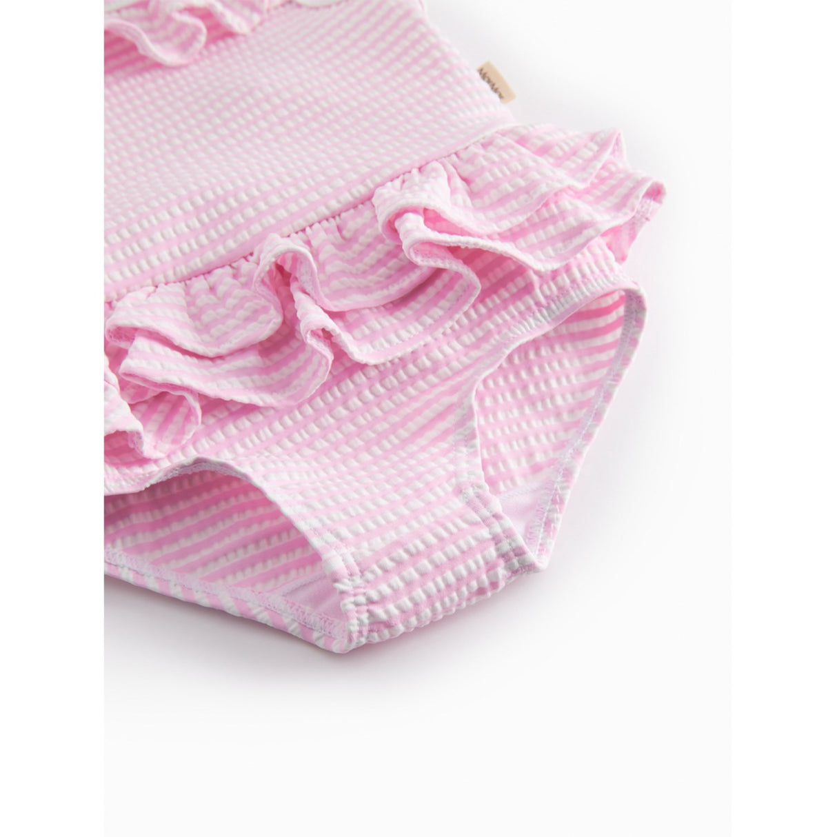 MarMar Seersucker Swim Pink Stripe Swinnie Bathing Dräkt
