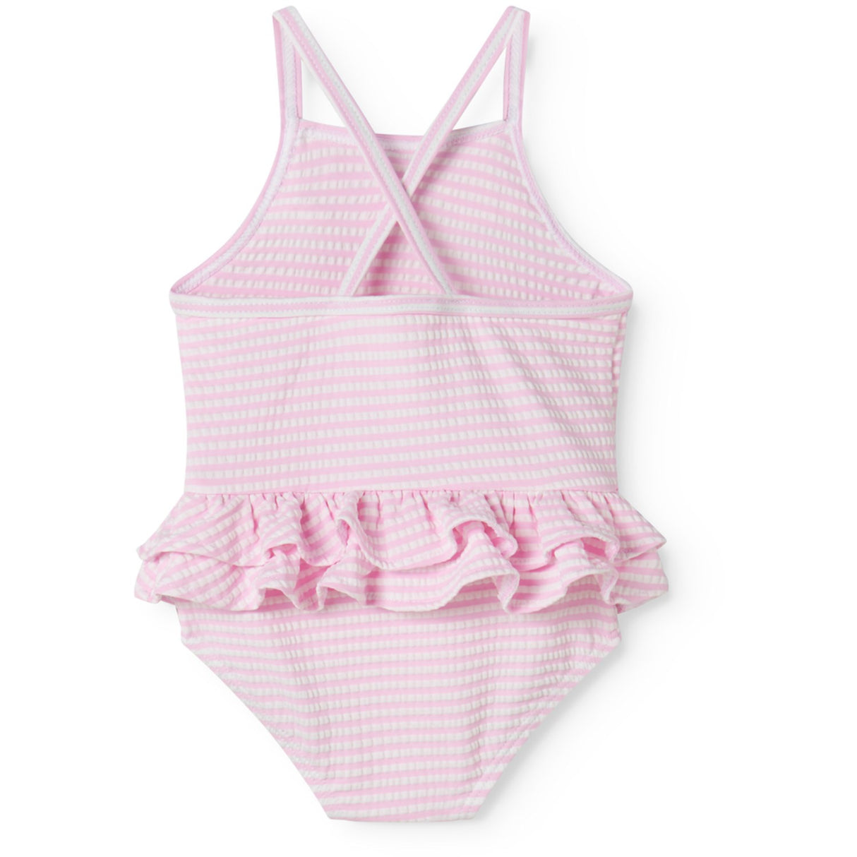MarMar Seersucker Swim Pink Stripe Swinnie Bathing Dräkt