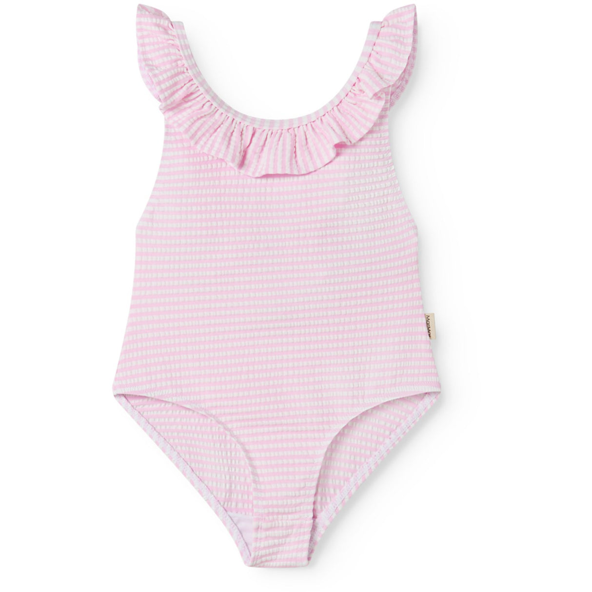 MarMar Seersucker Swim Pink Stripe Swilla Bathing Dräkt
