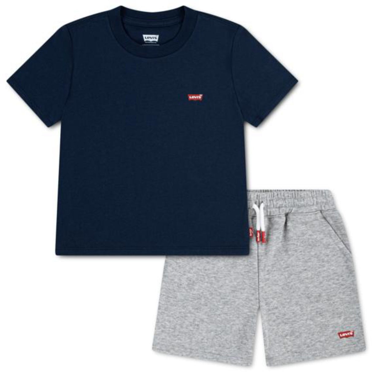Levi's Dress Blues Lvb Batwing T-Shirt & Stickad Shorts Sett