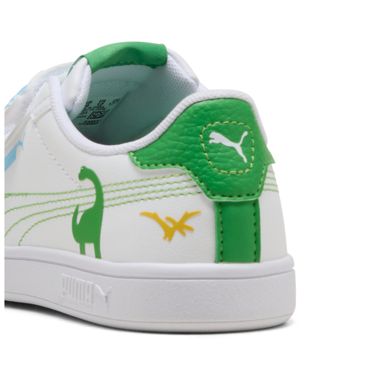 Puma White-Green Fruit-Vibrant Blue Puma Smash 3.0 Dino V PS