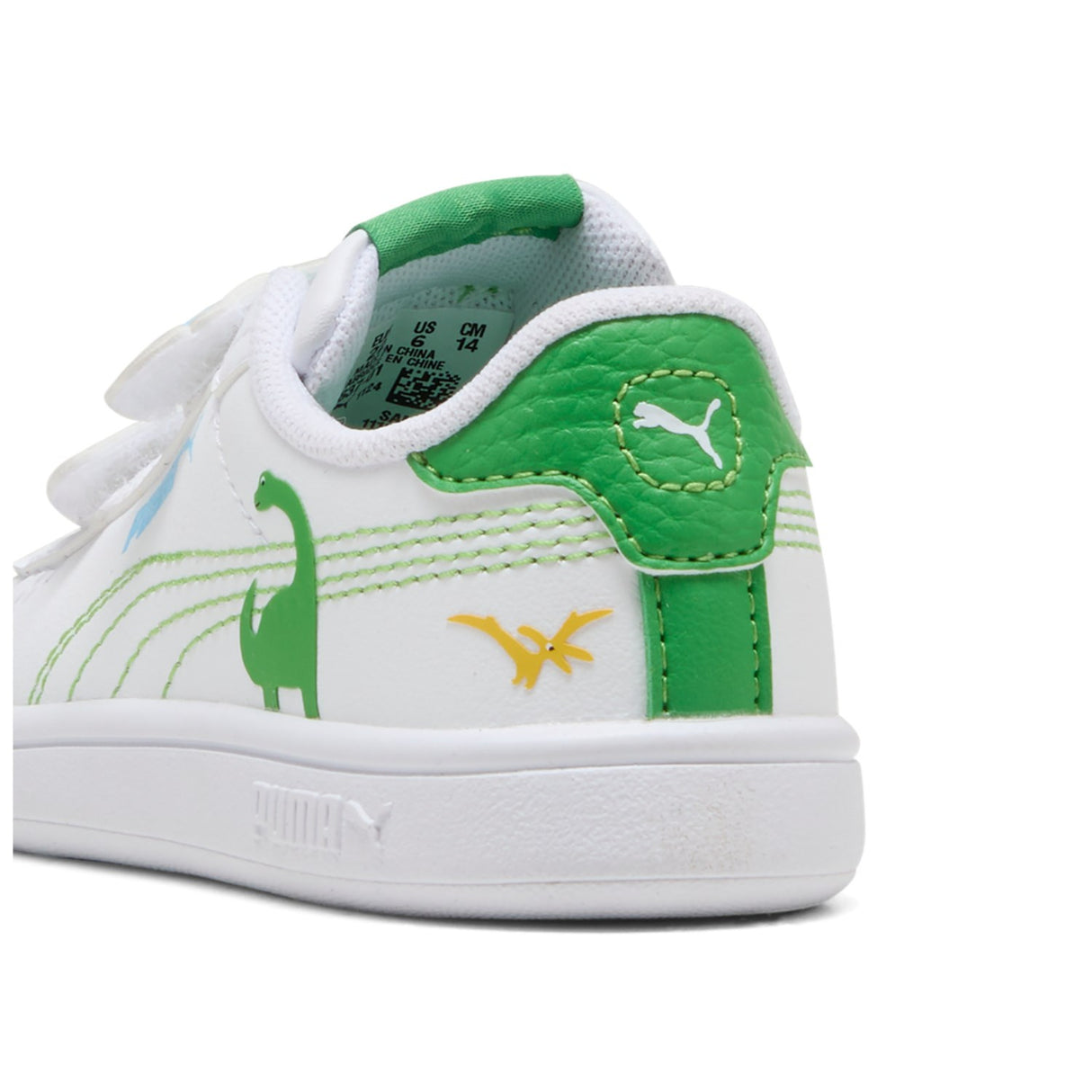 Puma White-Green Fruit-Vibrant Blue Puma Smash 3.0 Dino V Inf