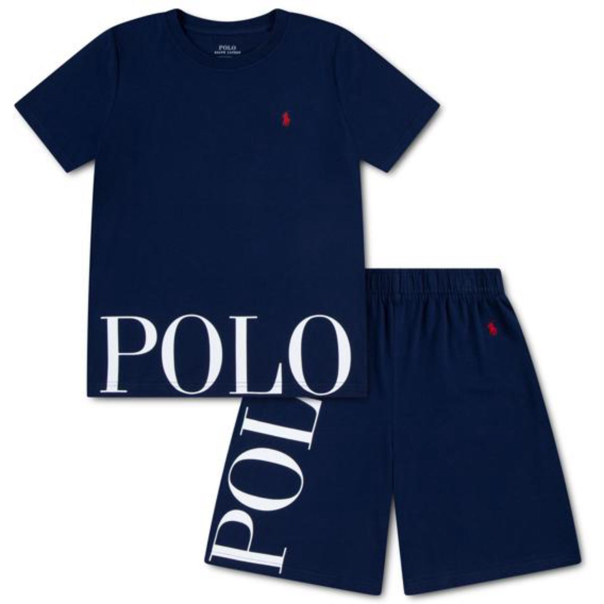 Polo Ralph Lauren Newport Navy Ss Tee/Shorts Multi Pikétröja Sett