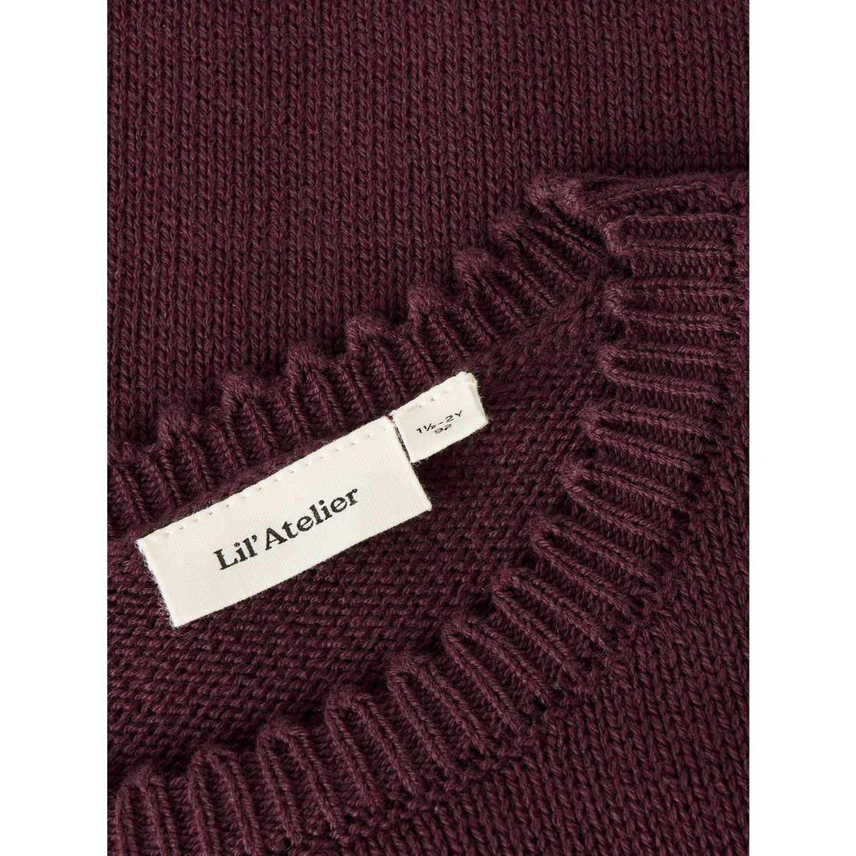 Lil'Atelier Catawba Grape Nmflola Ss Stickad Topp Lil