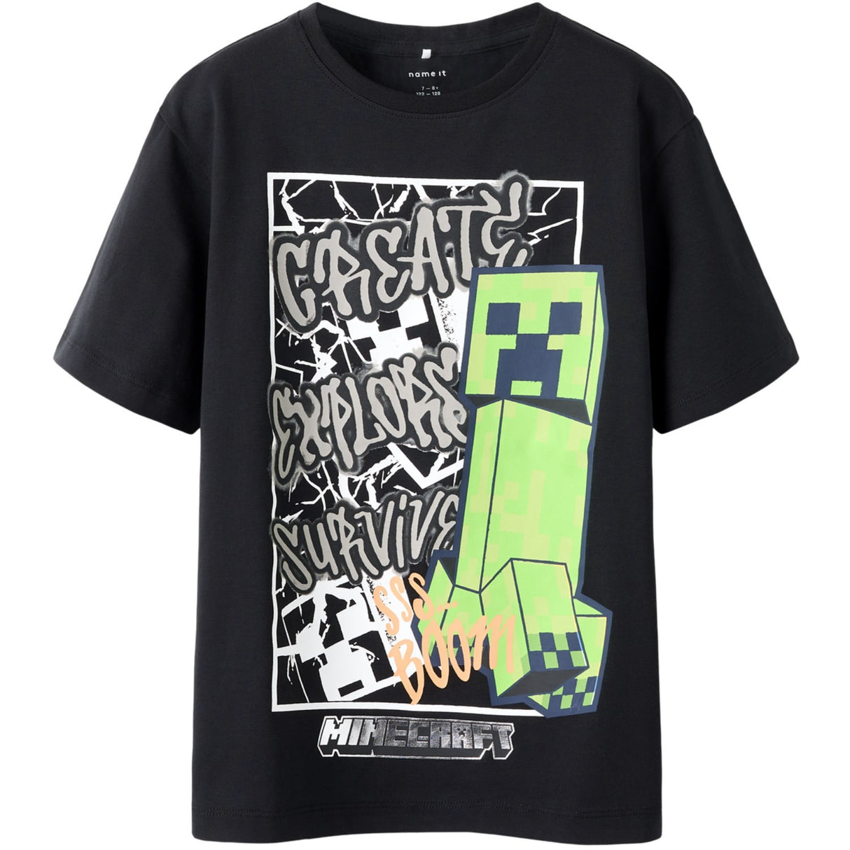 Name It Black Nkmmase Minecraft Ss Nreg Topp Noos Bfu