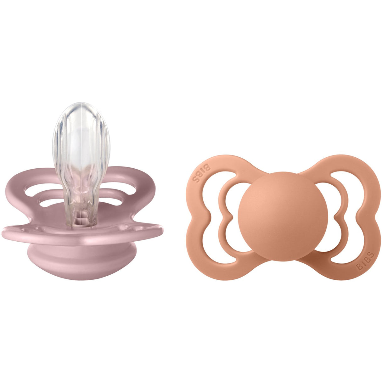 Bibs Pink Plum/Peach Napp Supreme 2-Pack Silikon