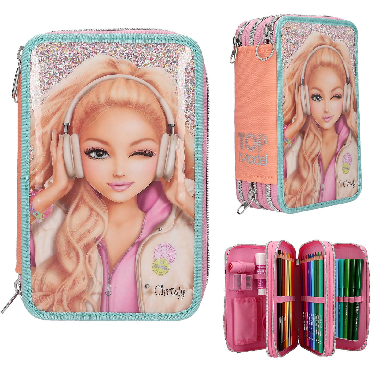 TOPModel Music Triple Pencil Case