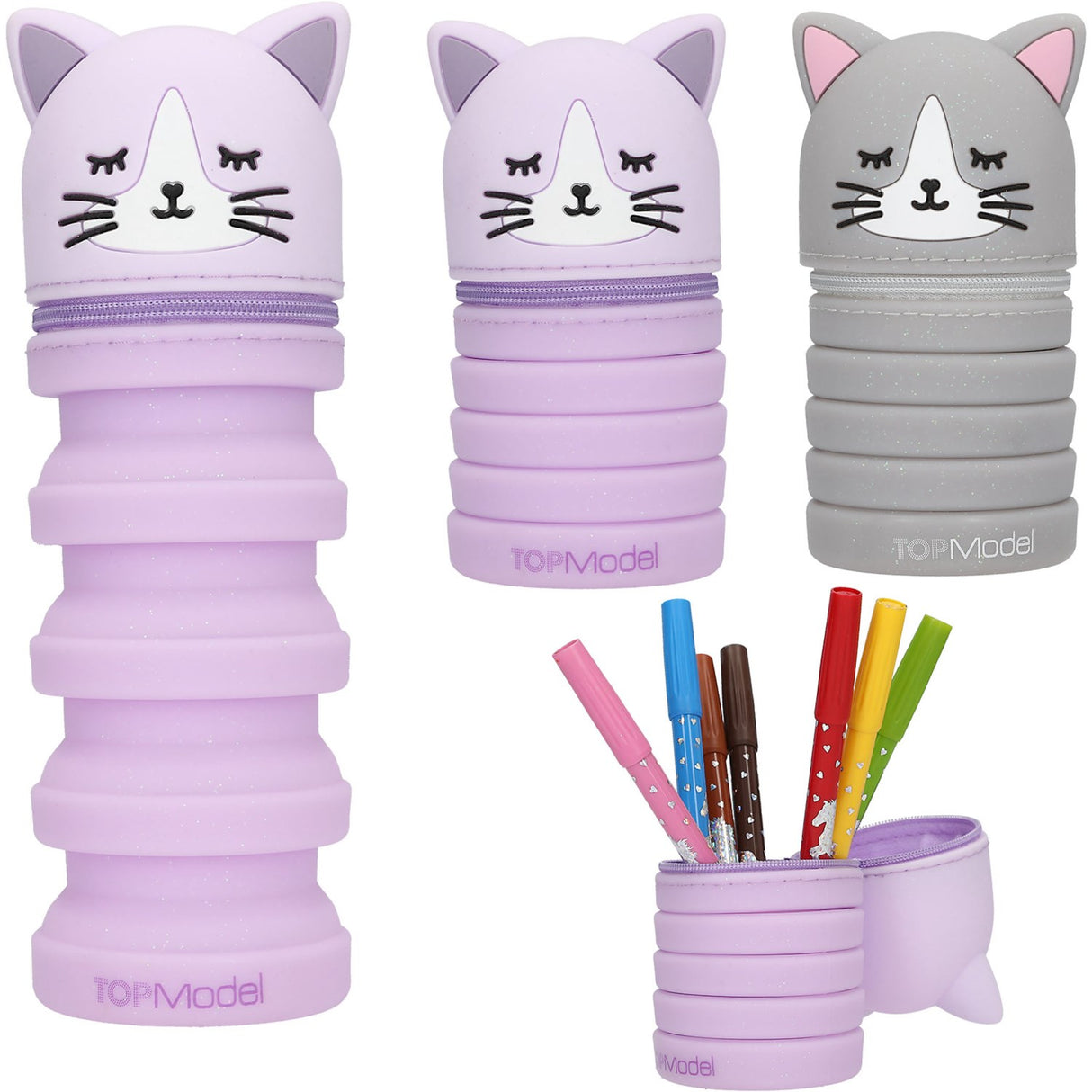 TOPModel Blooming Kitty Silikon Pencil Tube Assorteret