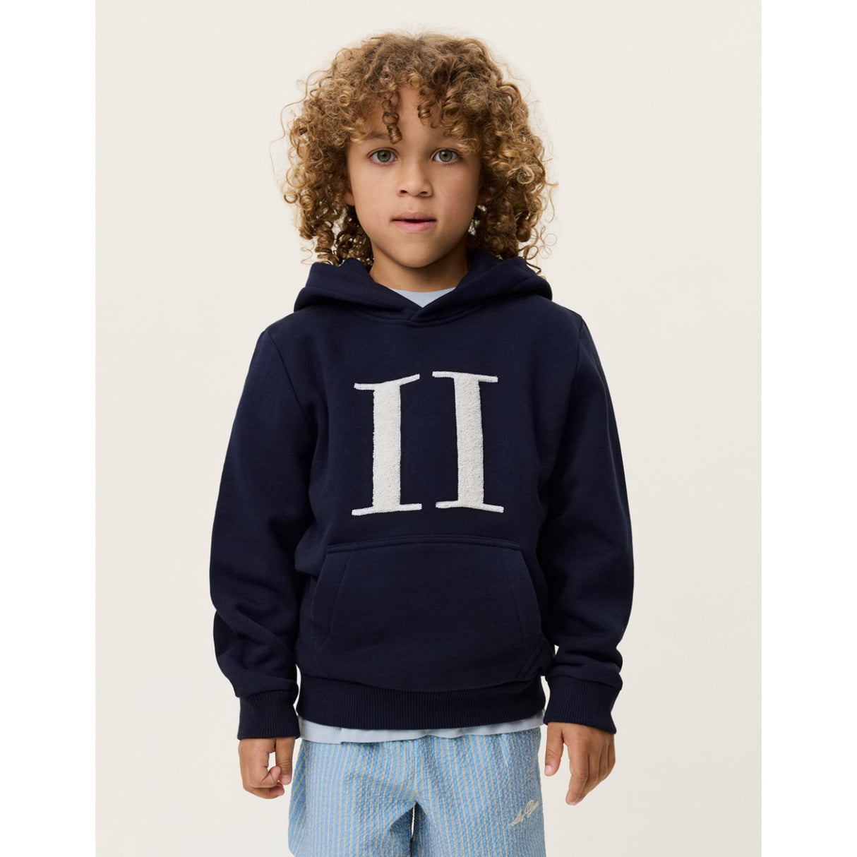 Les Deux Kids Dark Navy Encore Bouclé Hoodies