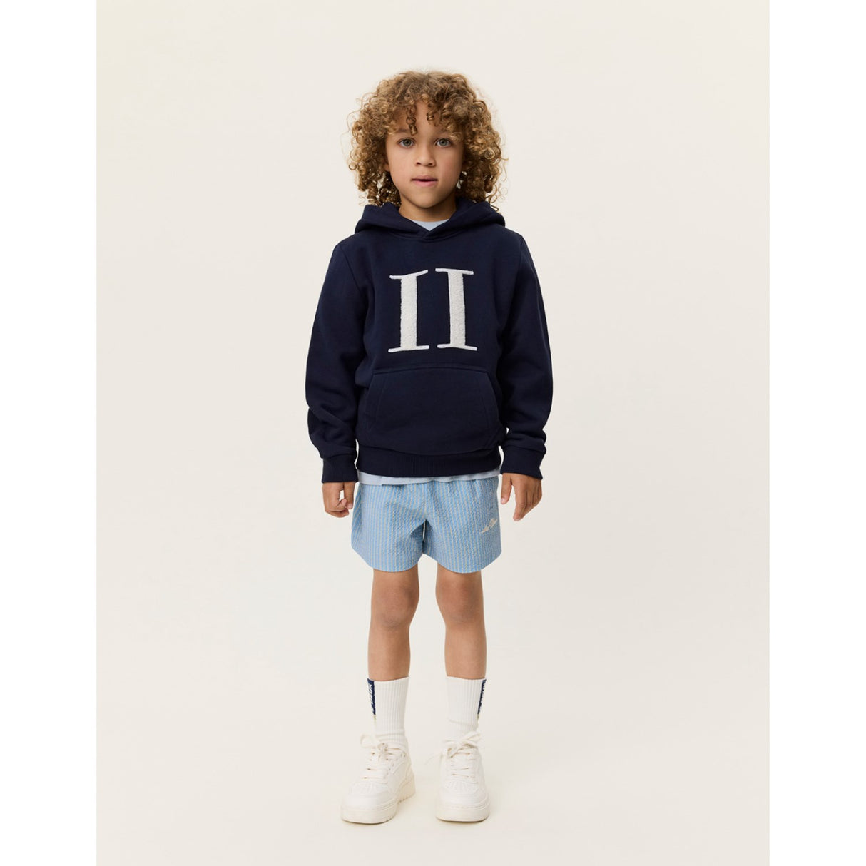 Les Deux Kids Dark Navy Encore Bouclé Hoodies