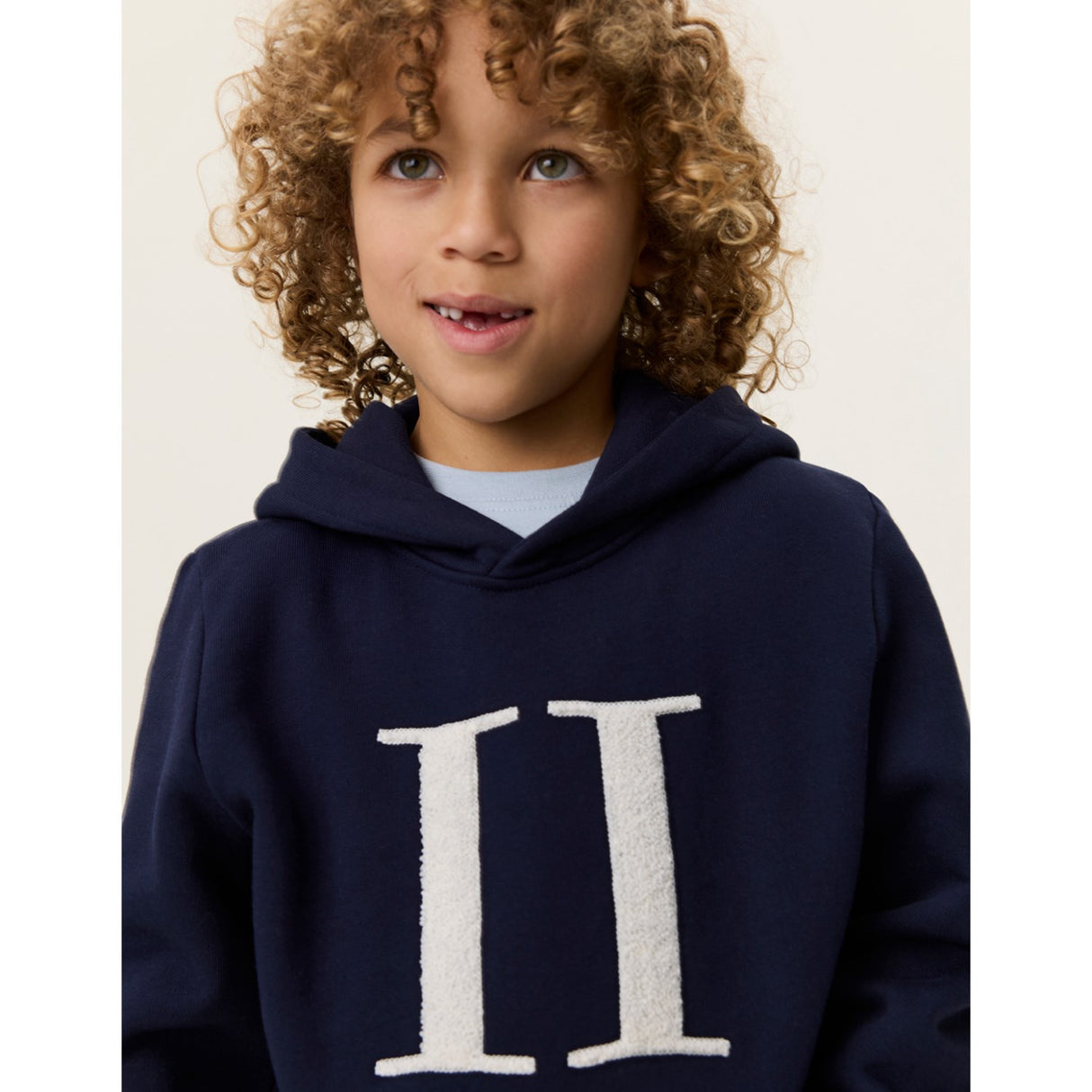 Les Deux Kids Dark Navy Encore Bouclé Hoodies