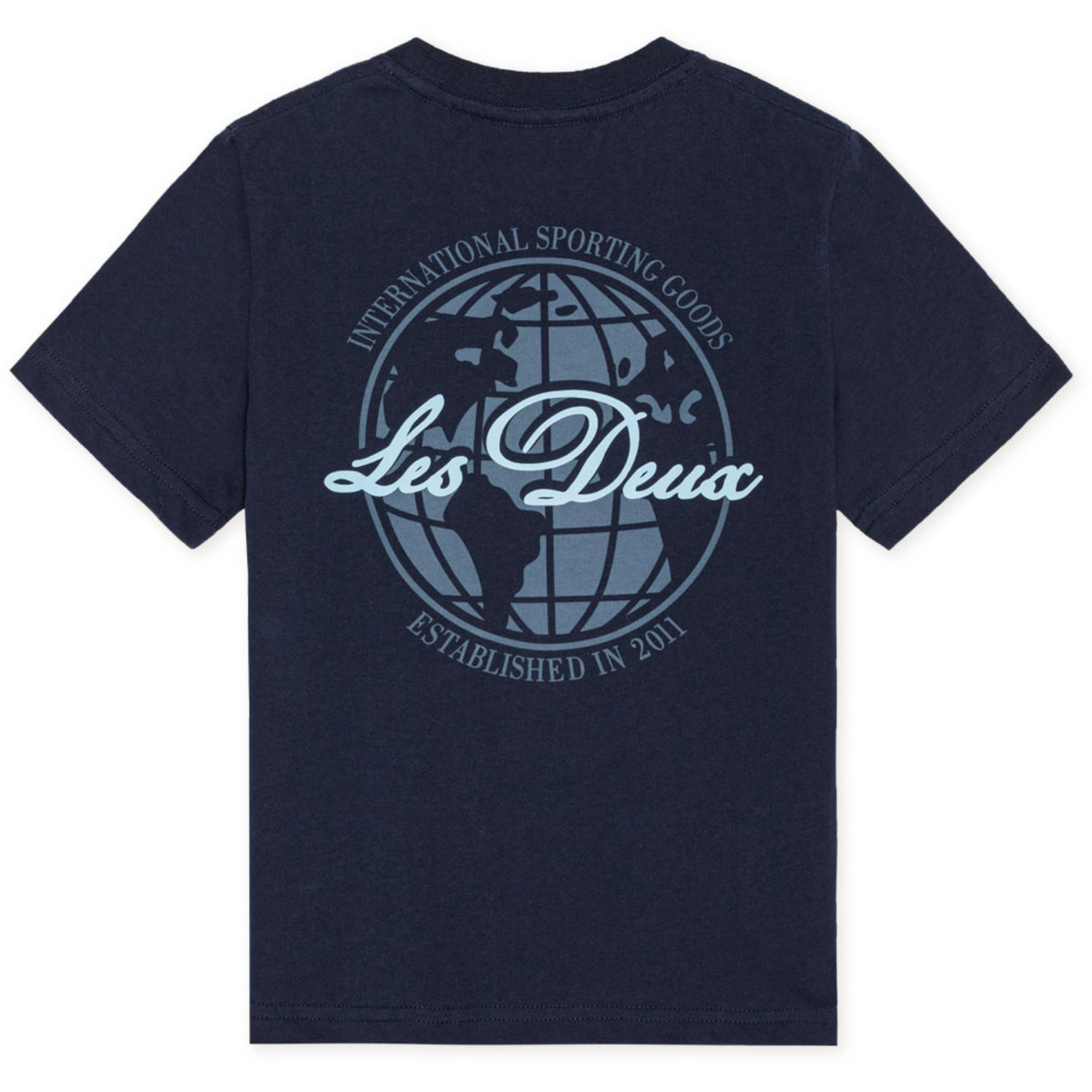 Les Deux Kids Dark Navy Globe T-Shirt