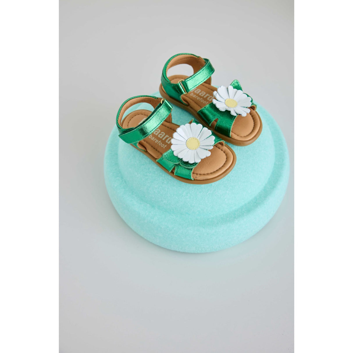 Bisgaard Green Metallic Barefoot Oya Sandal