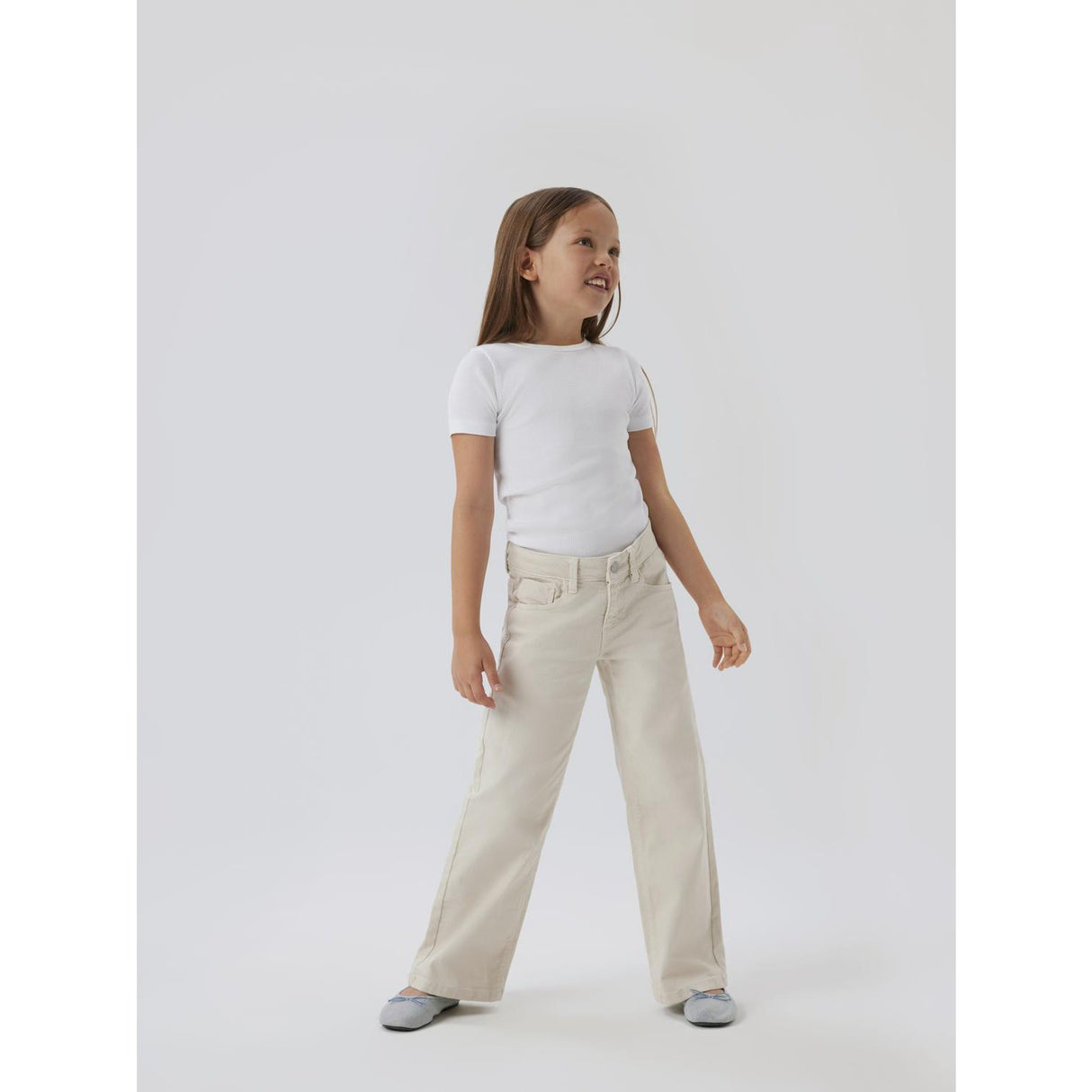Name It Bright White Nkfnakal Ss Slim Topp Noos