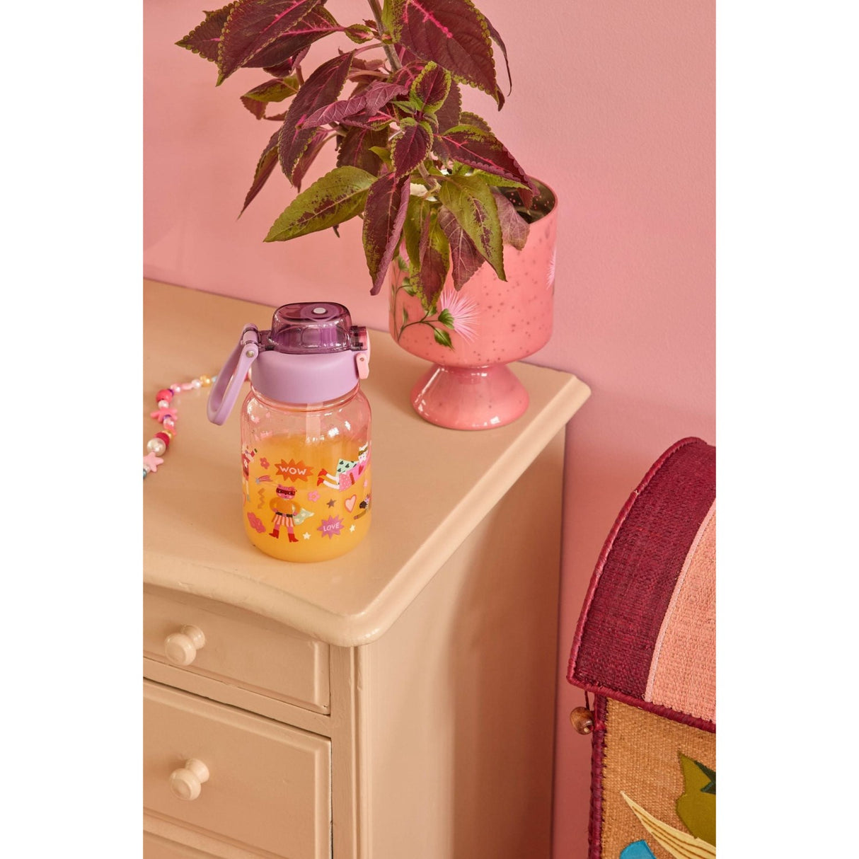 Rice Plastic Kids Drinking Flaska Med Hero Print - 700 Ml